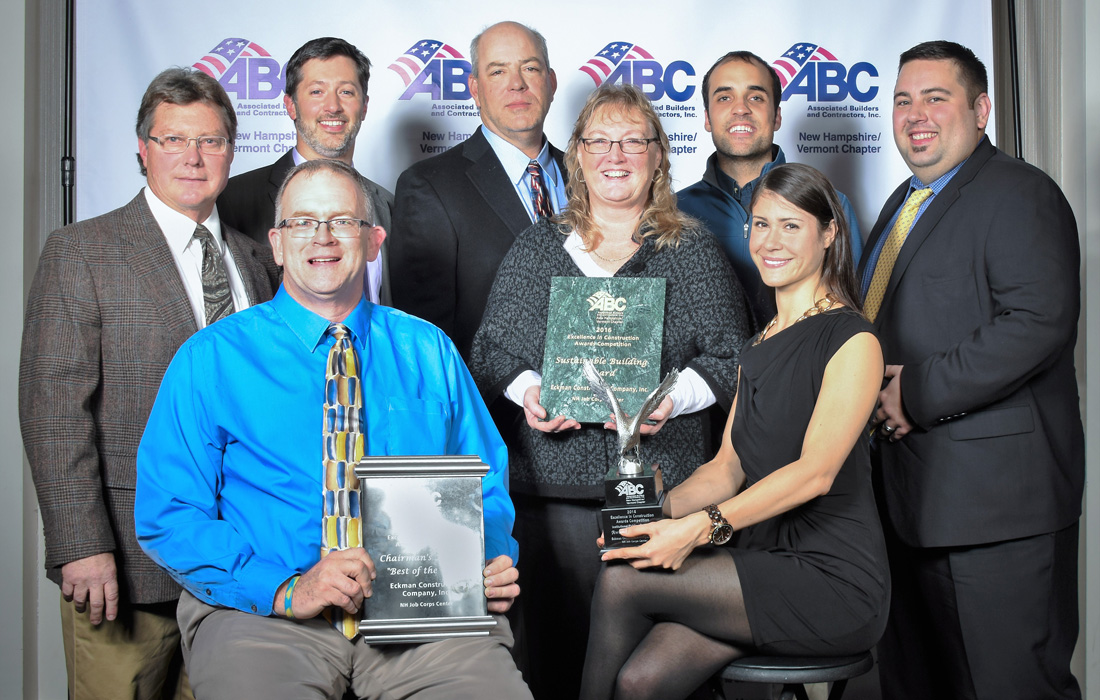 Eckman Personnel Pose with ABC Awards