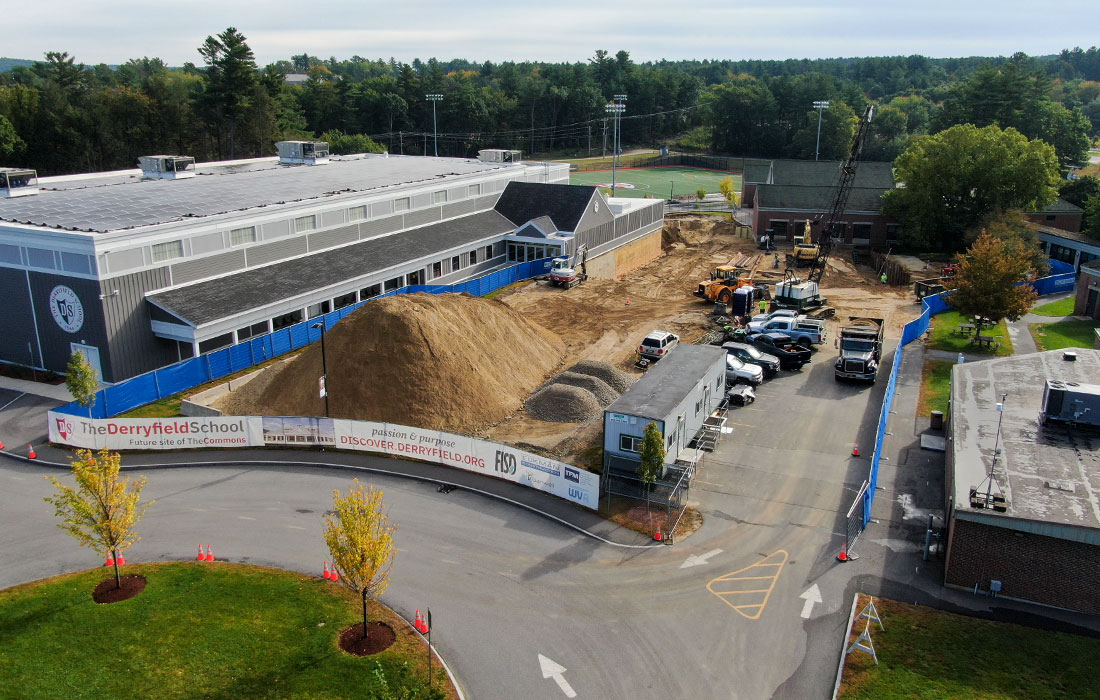 The Commons, The Derryfield School, K-12 Construction, New Hampshire, Design-Build
